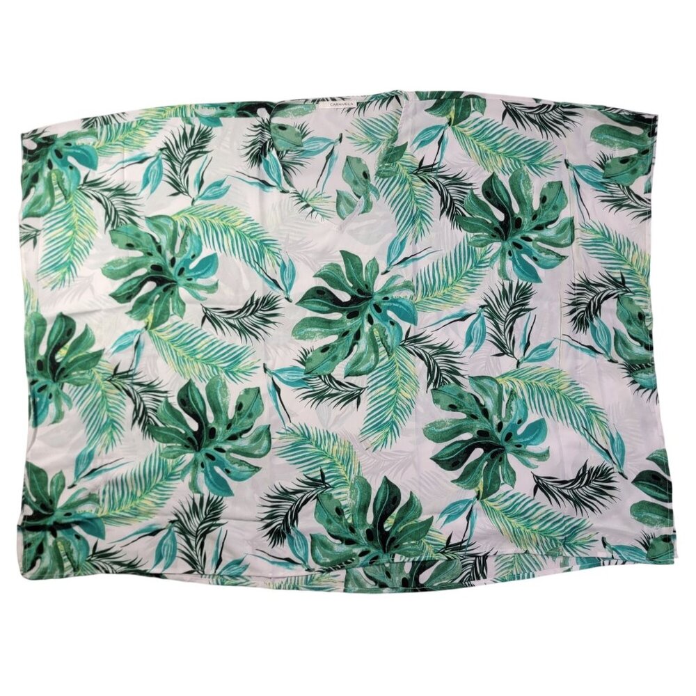 Caramela Beach Cover-up Womens Lrg Loose Fit Plam Leaf Design Polyester New - Picture 5 of 6